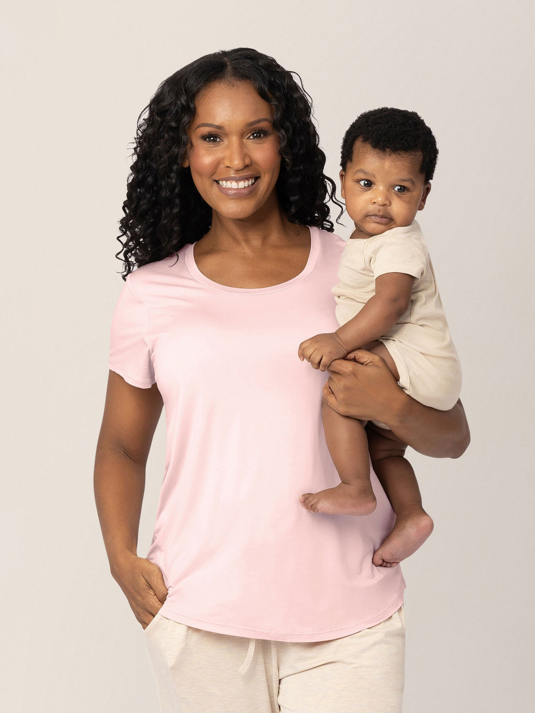 Kindred Bravely Everyday Maternity & Nursing T-shirt | Dusty Pink