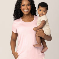 Kindred Bravely Everyday Maternity & Nursing T-shirt | Dusty Pink