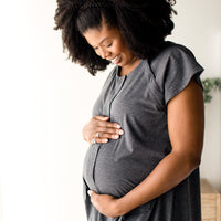 Kindred Bravely Universal Labor & Delivery Gown | Grey Heather