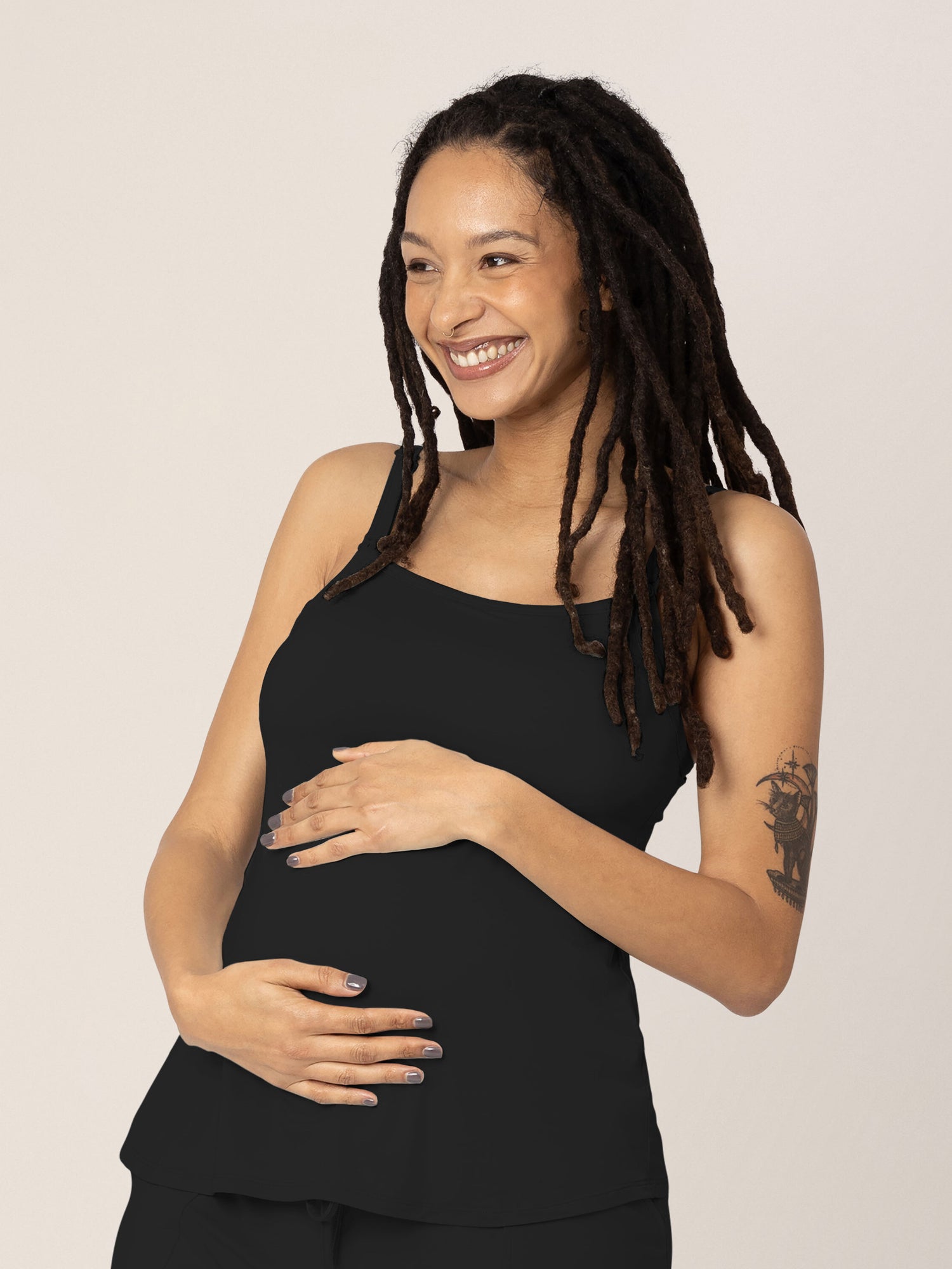 Kindred Bravely Bamboo Lounge Around Nursing Tank | Black – Lansinoh