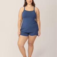 Kindred Bravely Bamboo Lounge Around Nursing Tank | Slate Blue
