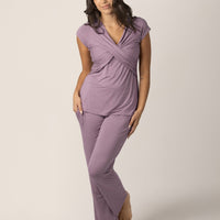 Kindred Bravely Davy Maternity & Nursing Pajama Set | Dusty Mauve