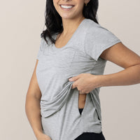 Kindred Bravely Everyday Maternity & Nursing T-shirt | Grey Heather