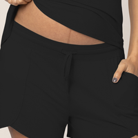 Kindred Bravely Bamboo Maternity & Postpartum Lounge Short | Black