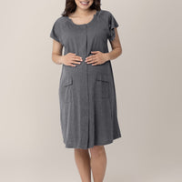 Kindred Bravely Universal Labor & Delivery Gown | Grey Heather