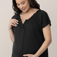 Kindred Bravely Universal Labor & Delivery Gown | Black
