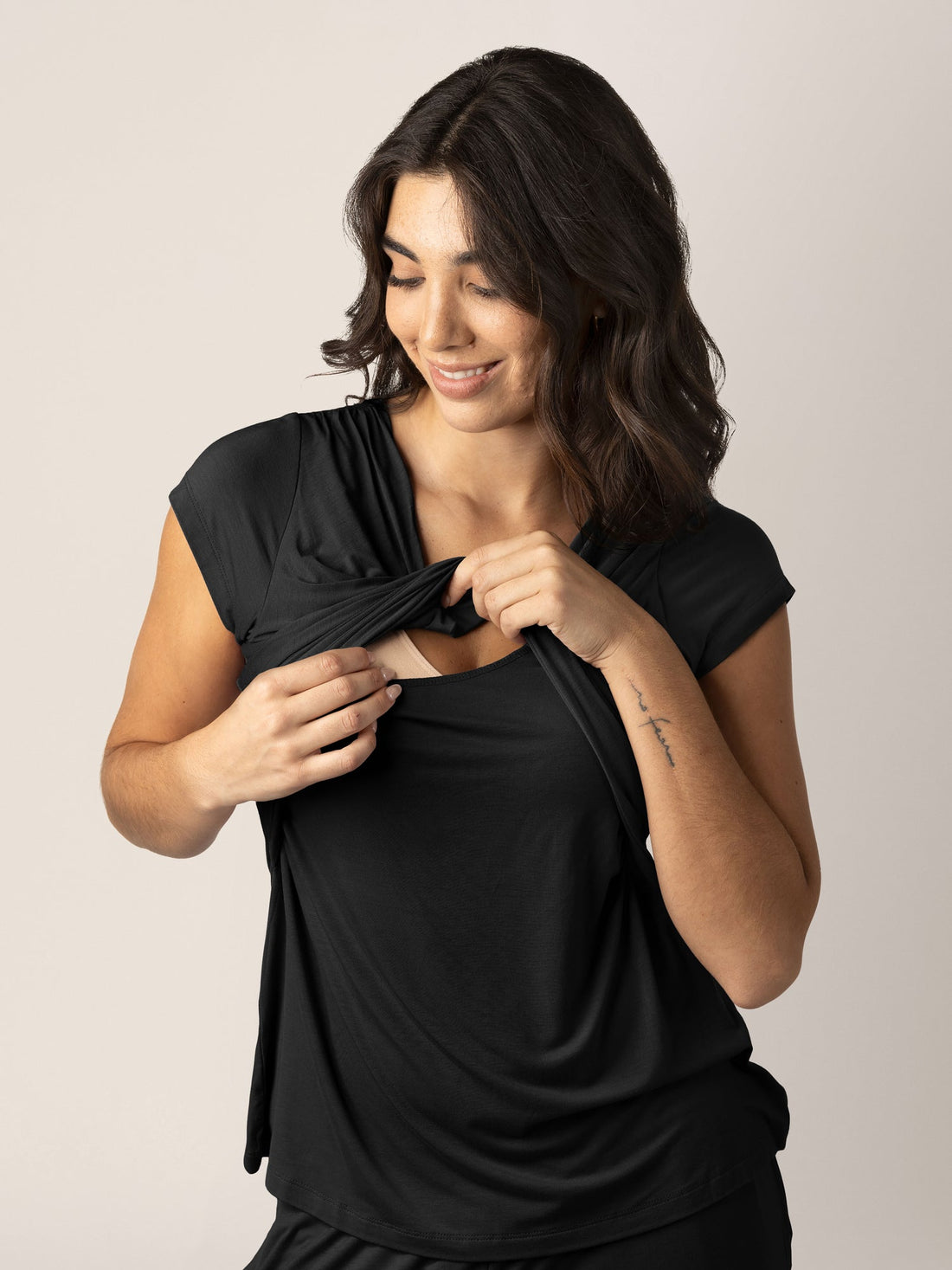 Kindred Bravely Davy Maternity & Nursing Pajama Set | Black