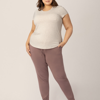 Kindred Bravely Everyday Maternity & Nursing T-shirt | Oatmeal Stripe