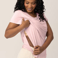 Kindred Bravely Everyday Maternity & Nursing T-shirt | Dusty Pink