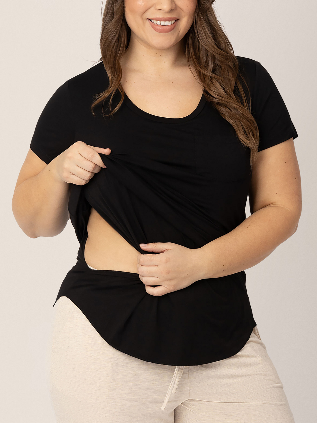 Kindred Bravely Everyday Maternity & Nursing T-shirt | Black