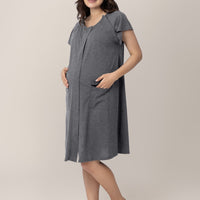 Kindred Bravely Universal Labor & Delivery Gown | Grey Heather