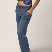 Kindred Bravely Davy Maternity & Nursing Pajama Set | Slate Blue