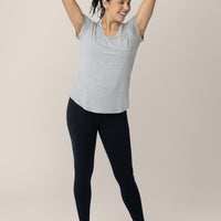 Kindred Bravely Everyday Maternity & Nursing T-shirt | Grey Heather