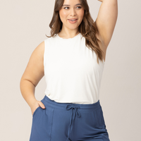 Kindred Bravely Bamboo Maternity & Postpartum Lounge Short | Slate Blue
