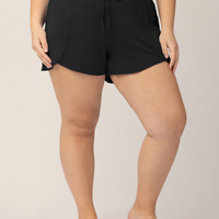 Kindred Bravely Bamboo Maternity & Postpartum Lounge Short | Black