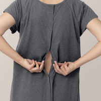Kindred Bravely Universal Labor & Delivery Gown | Grey Heather