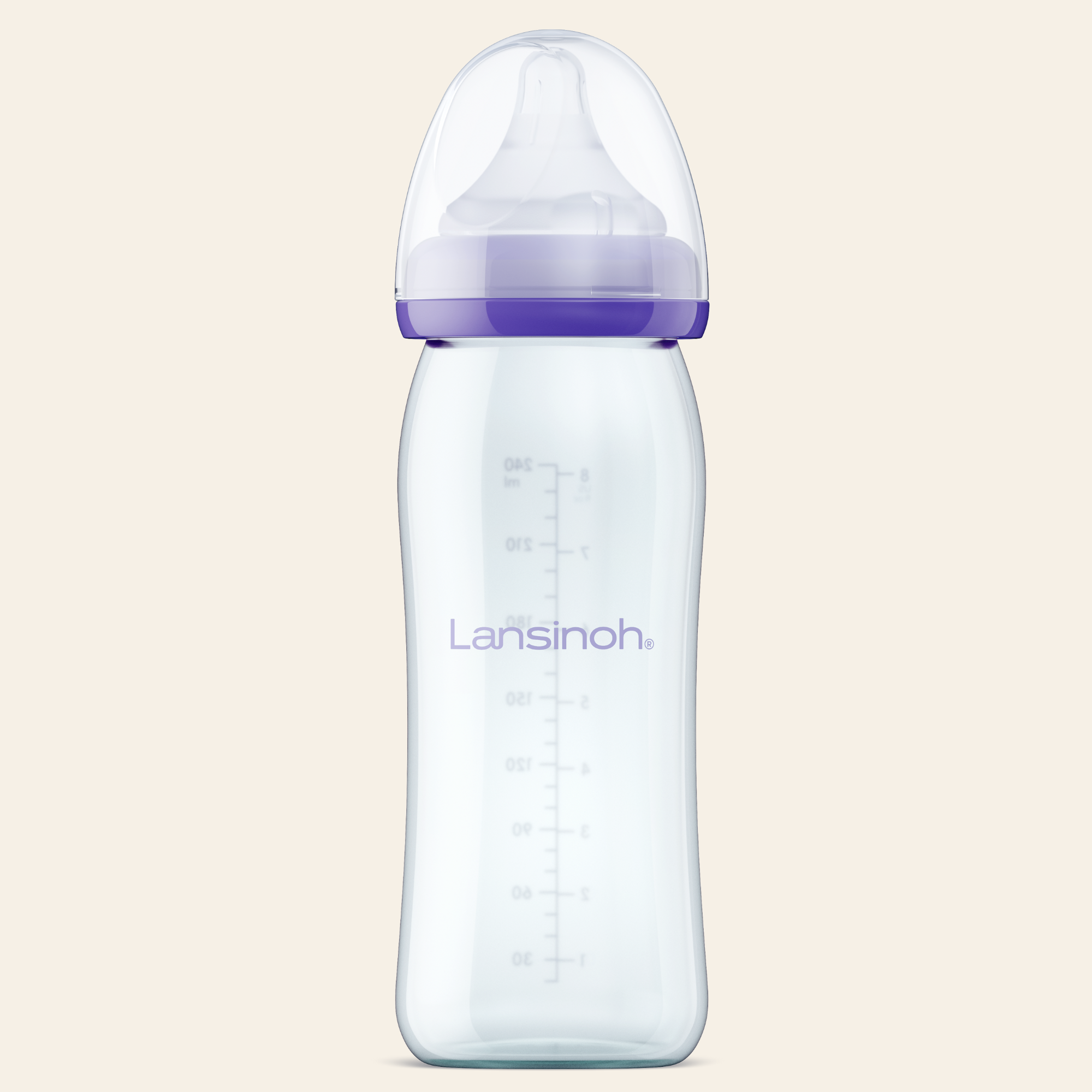 Lansinoh Baby Bottles with NaturalWave Nipple (8oz)