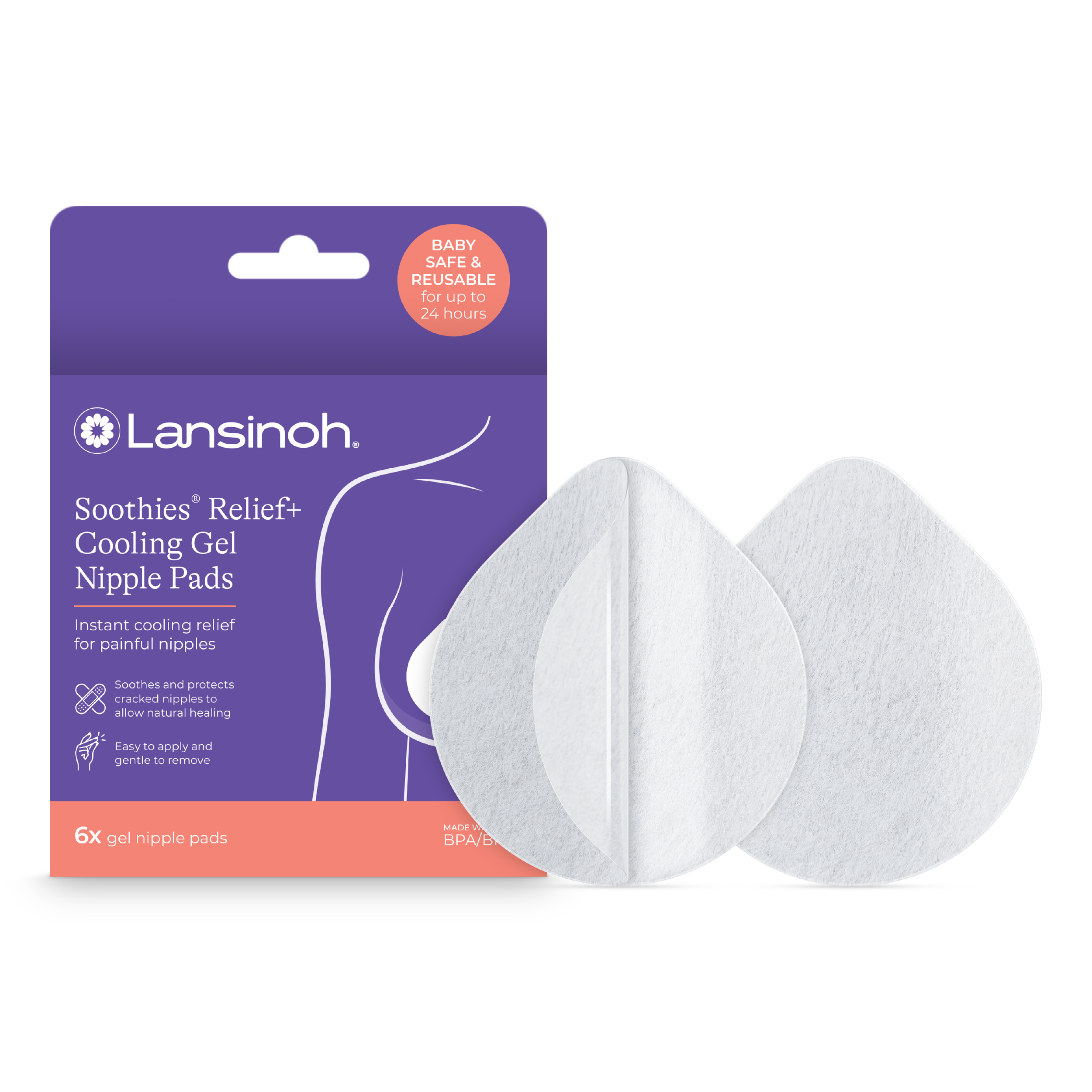 Soothies® Relief+ Cooling Gel Nipple Pads – Lansinoh