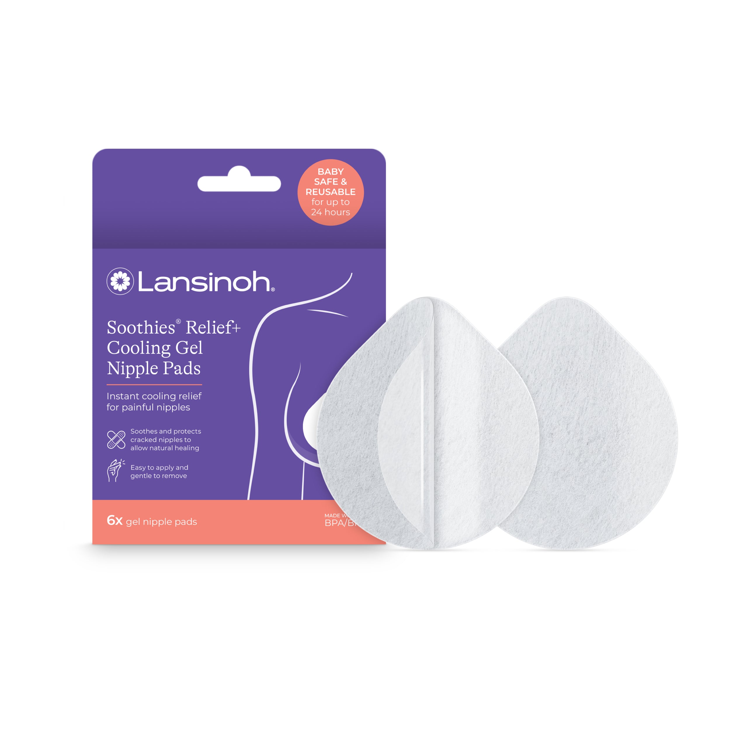 Soothies® Relief+ Cooling Gel Nipple Pads – Lansinoh