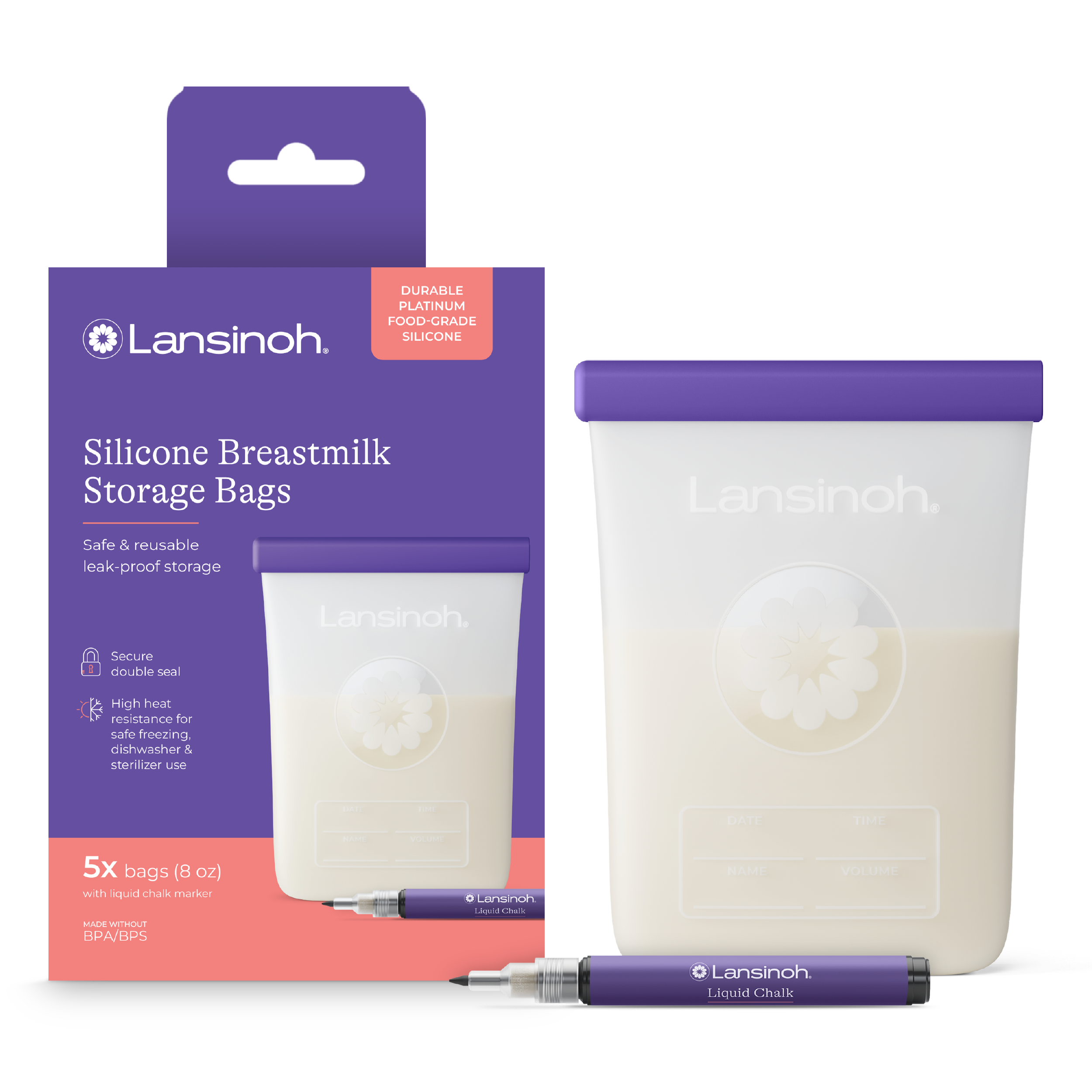 Silicone Breastmilk Storage Bags – Lansinoh