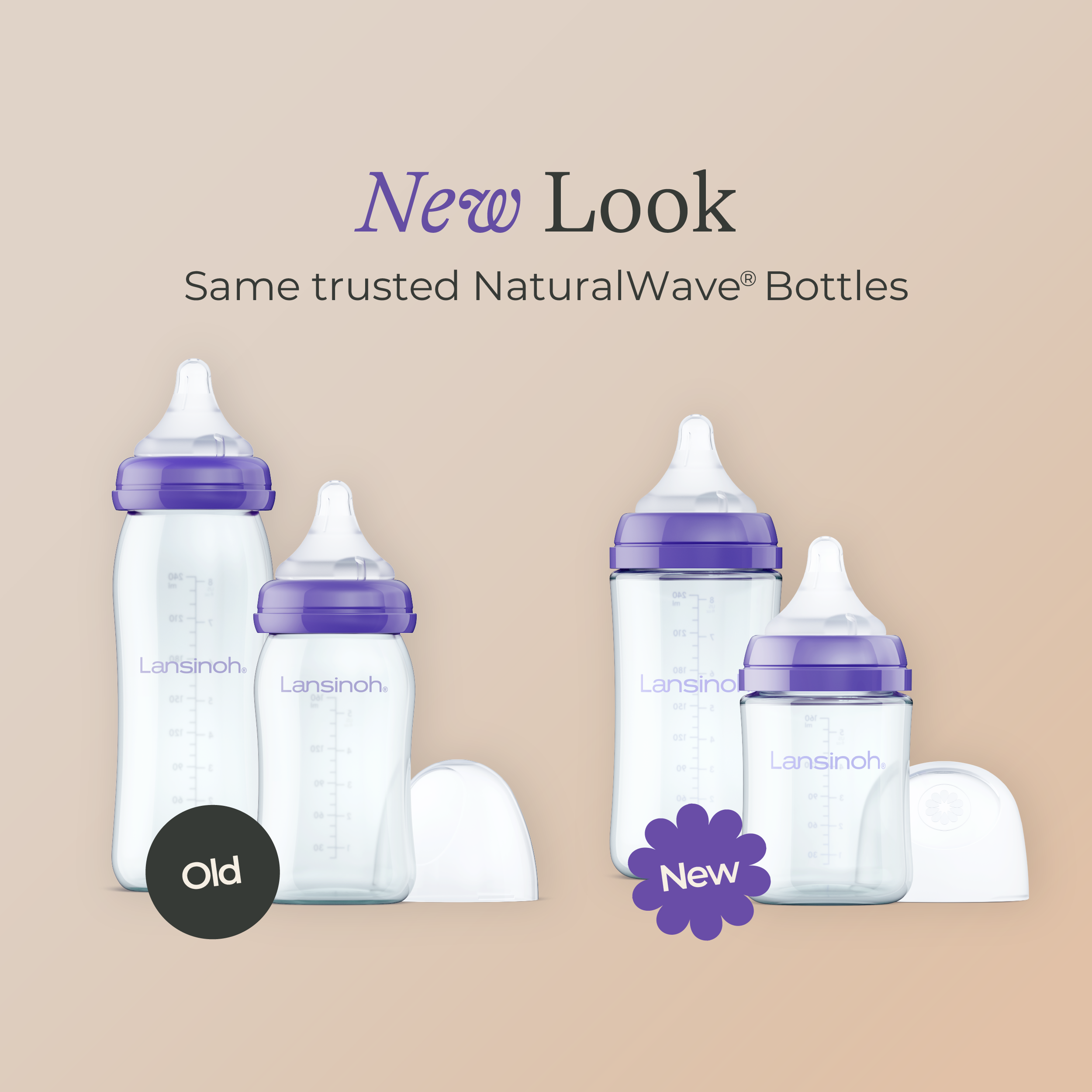 Lansinoh Baby Bottles with NaturalWave Nipple (5oz)