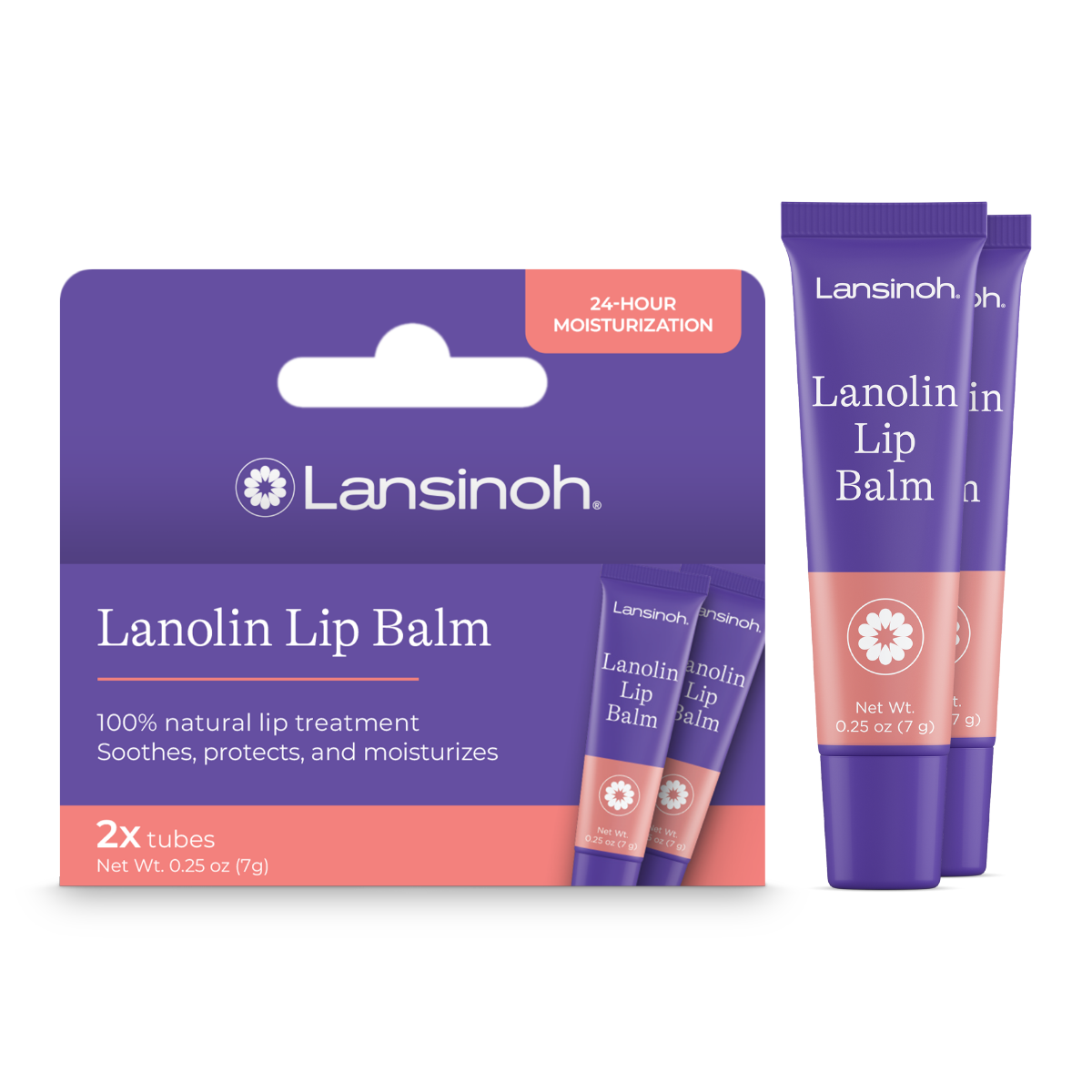 Lanolin Lip Balm (2 count) for Breastfeeding Moms | Lansinoh