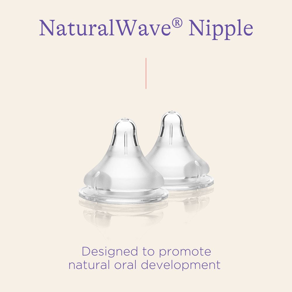 Lansinoh NaturalWave Nipples, Slow Flow (2S), 2 Count