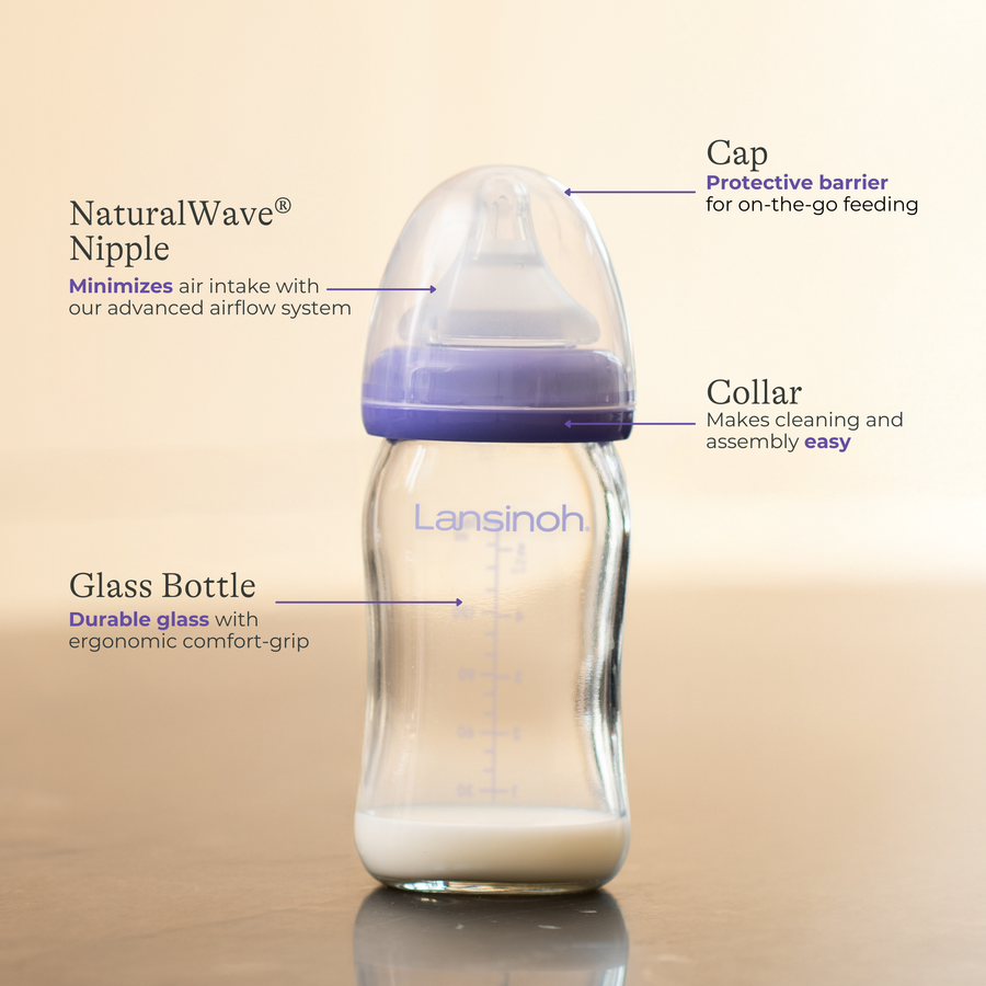 Glass Feeding Bottles 8oz (4 pack)