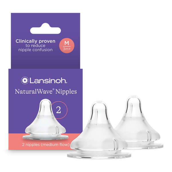 乳液３本 Lansinoh NaturalWave Bottle Nipples - 2 Count