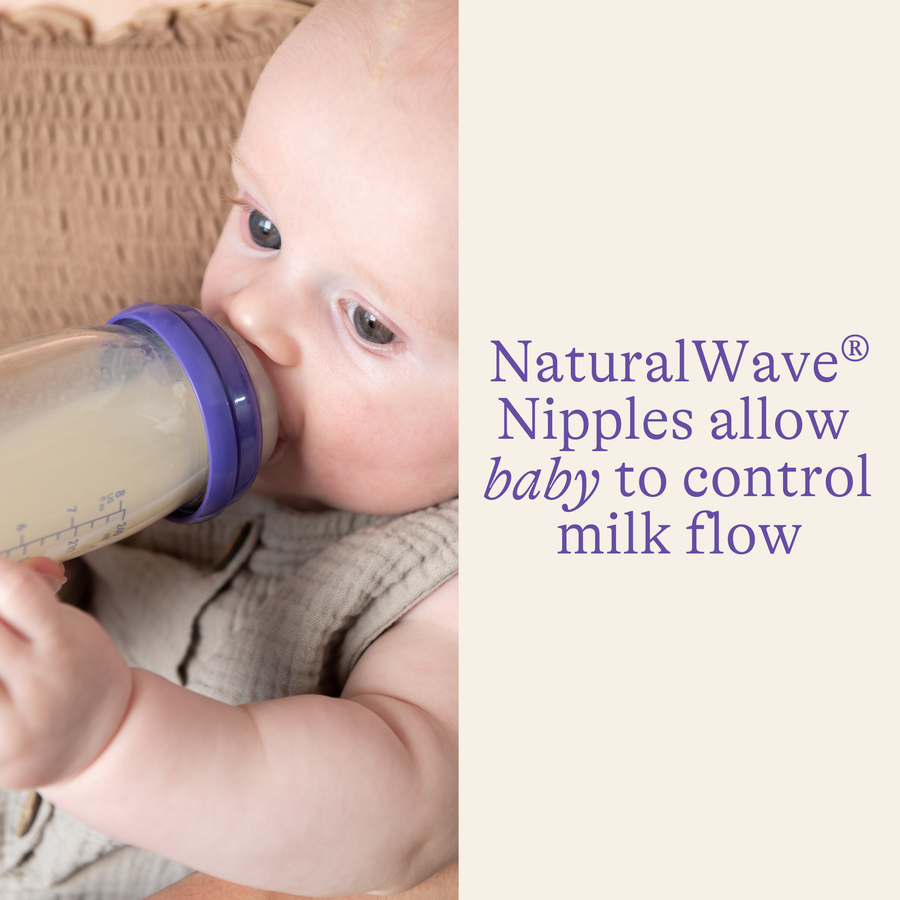 Glass Bottles with NaturalWave Nipple (8 Ounces)