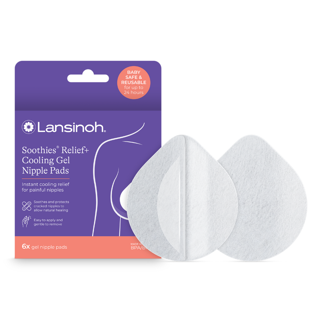 Soothies® Relief+ Cooling Gel Nipple Pads