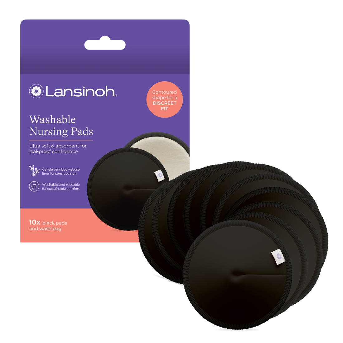 Washable Nursing Pads, 10 Count