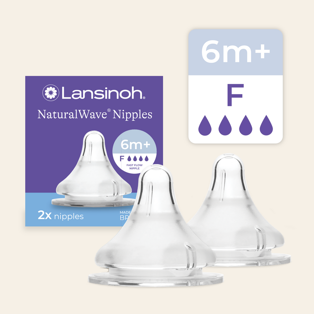 NaturalWave® Nipples - 2 count