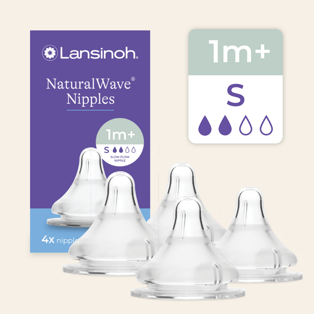 NaturalWave® Nipples - 4 count