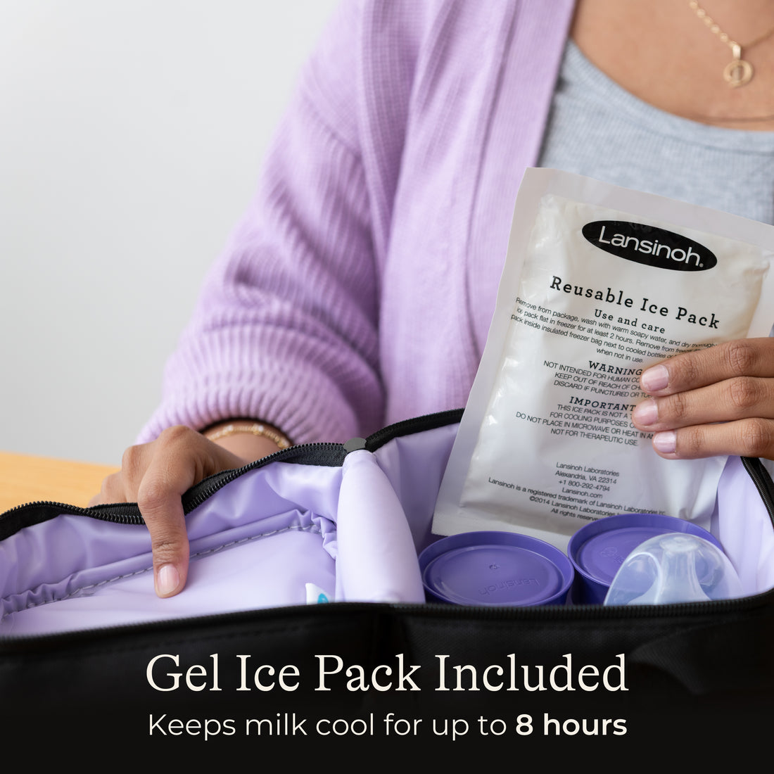 Lansinoh Breastmilk Cooler Bag with Ice Pack