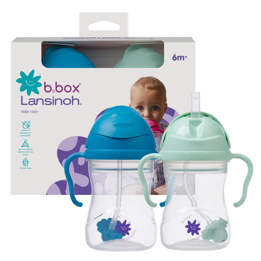 b.box + Lansinoh Sippy Cup twin pack