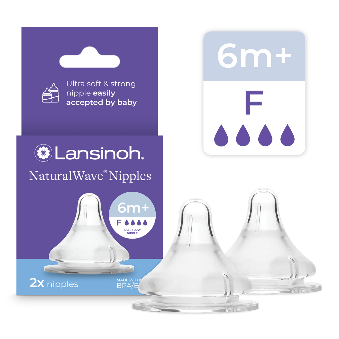NaturalWave® Nipples - 2 count