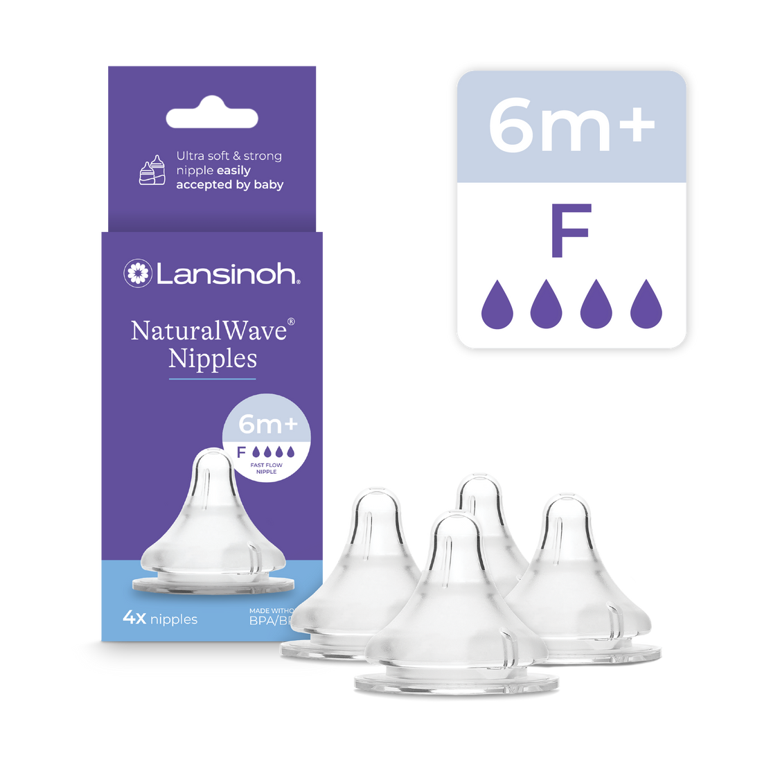 NaturalWave® Nipples - 4 count
