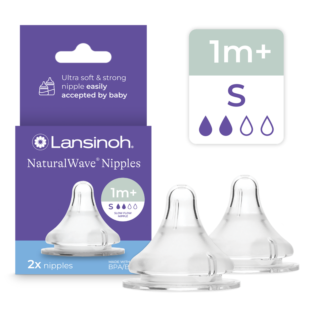 NaturalWave® Nipples - 2 count