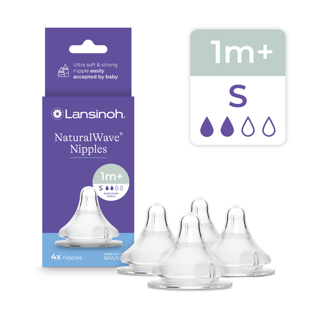 NaturalWave® Nipples - 4 count