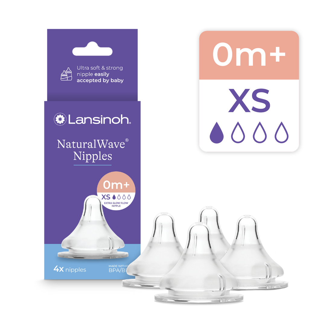 NaturalWave® Nipples - 4 count