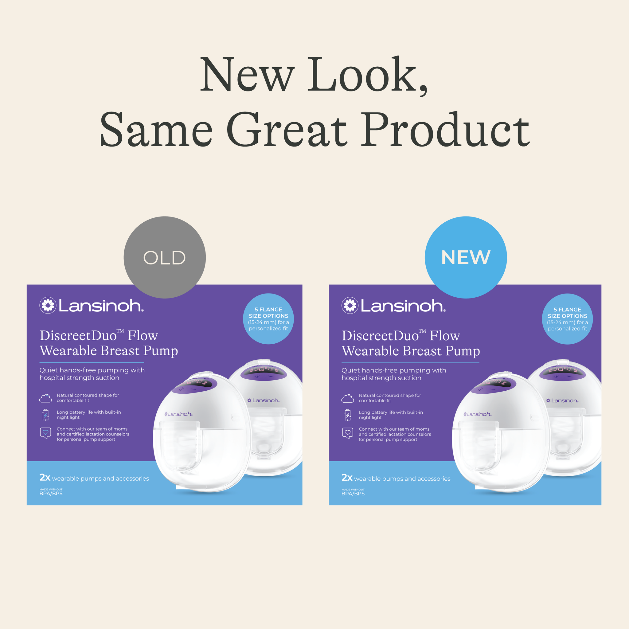 DiscreetDuo Flow Wearable Breast Pump – Lansinoh