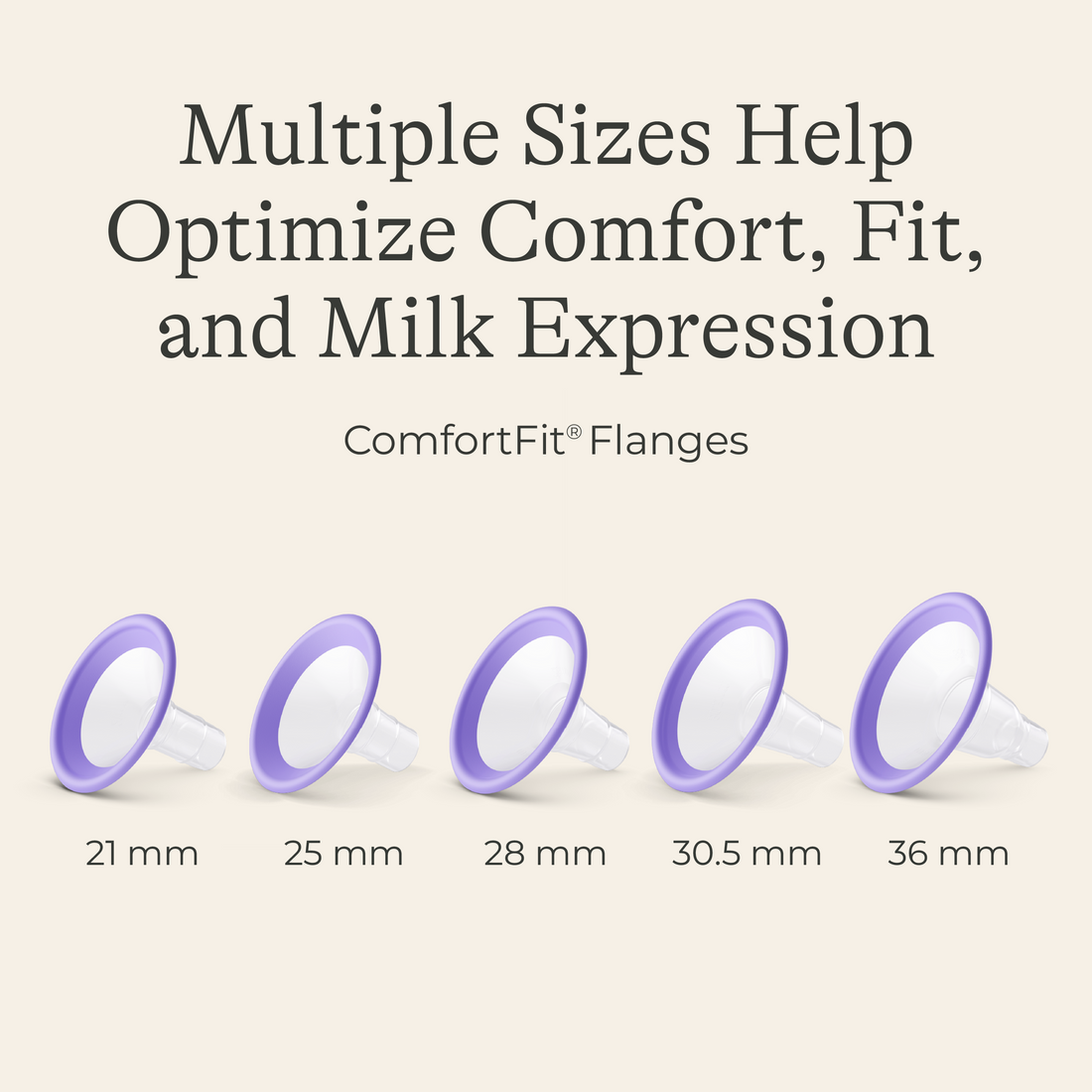ComfortFit® Breast Pump Flanges for Signature Pro and Smartpump