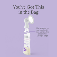 Breastmilk Storage Bags 6oz (50ct) with 2 Pump Adapters