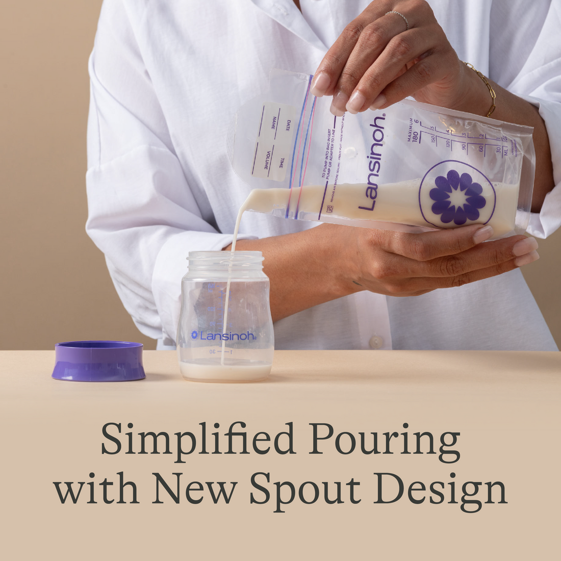 Breastmilk Storage Bags 6oz (50ct) with 2 Pump Adapters