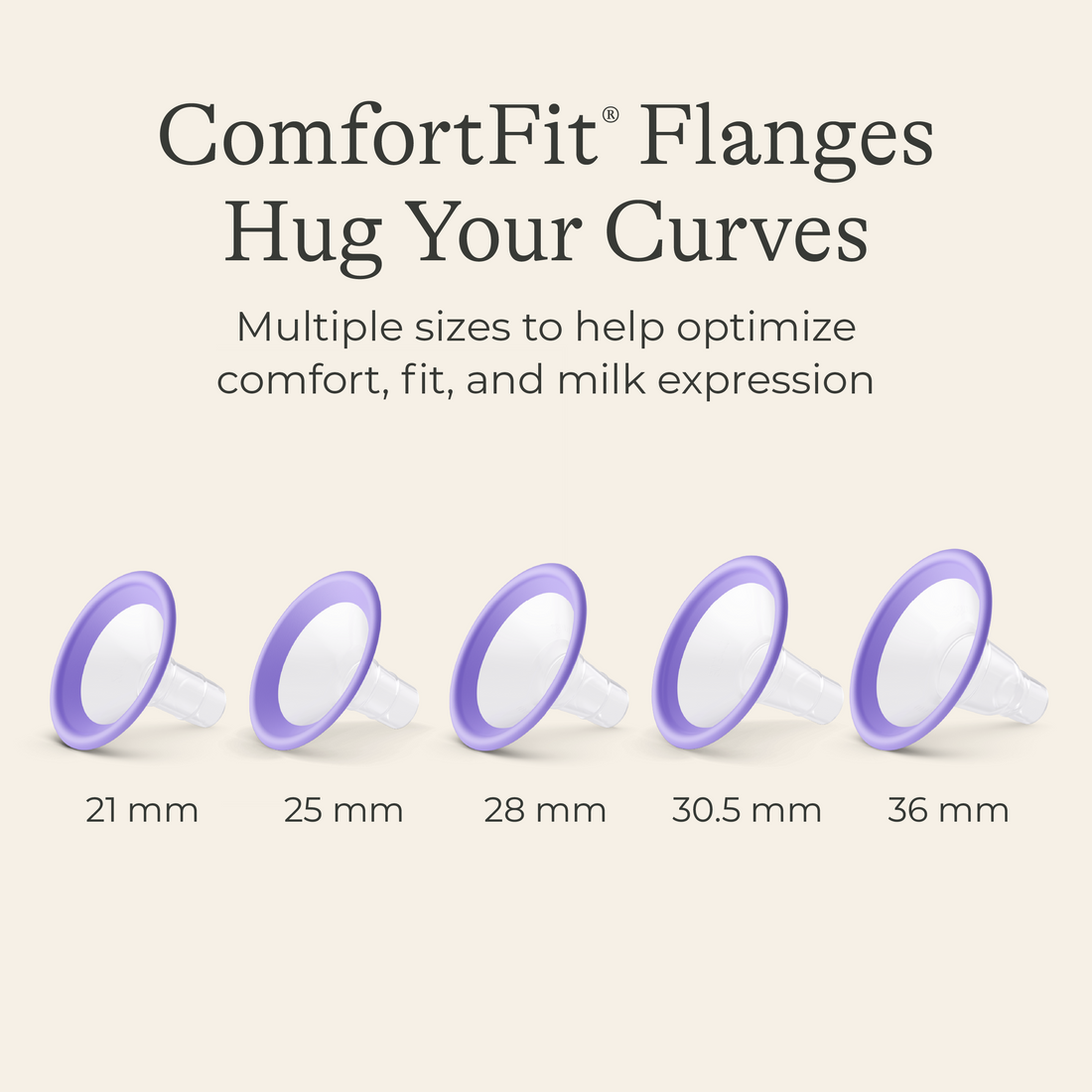 ComfortFit® Breast Pump Flanges for Signature Pro and Smartpump