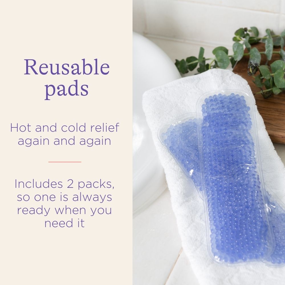 TendHer Reusable Soothing Breastfeeding Gel Pads with Absorbent Covers, Hot  or Cold Packs for Nursing Pain Relief from Sore Nipples, Engorgement and