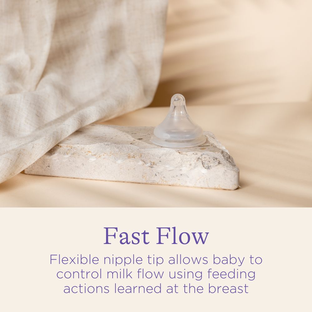 Lansinoh Naturalwave Fast,Mediuma & Slow-Flow Nipples , 2 Count